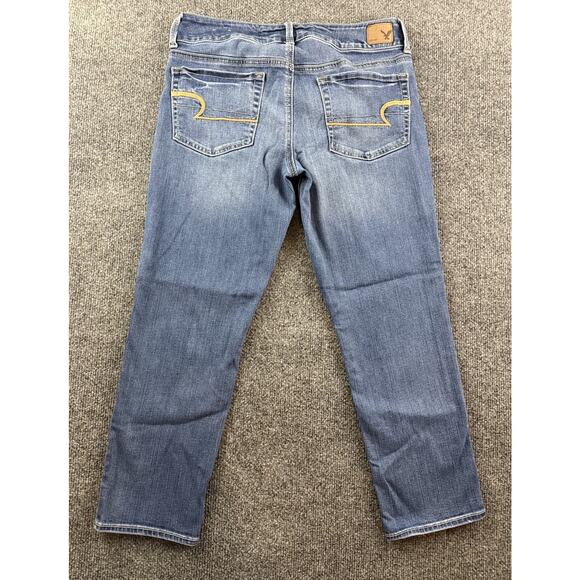 American Eagle Outfitters Super Stretch Artist Crop Denim Jeans Size 8R - Picture 9 of 12